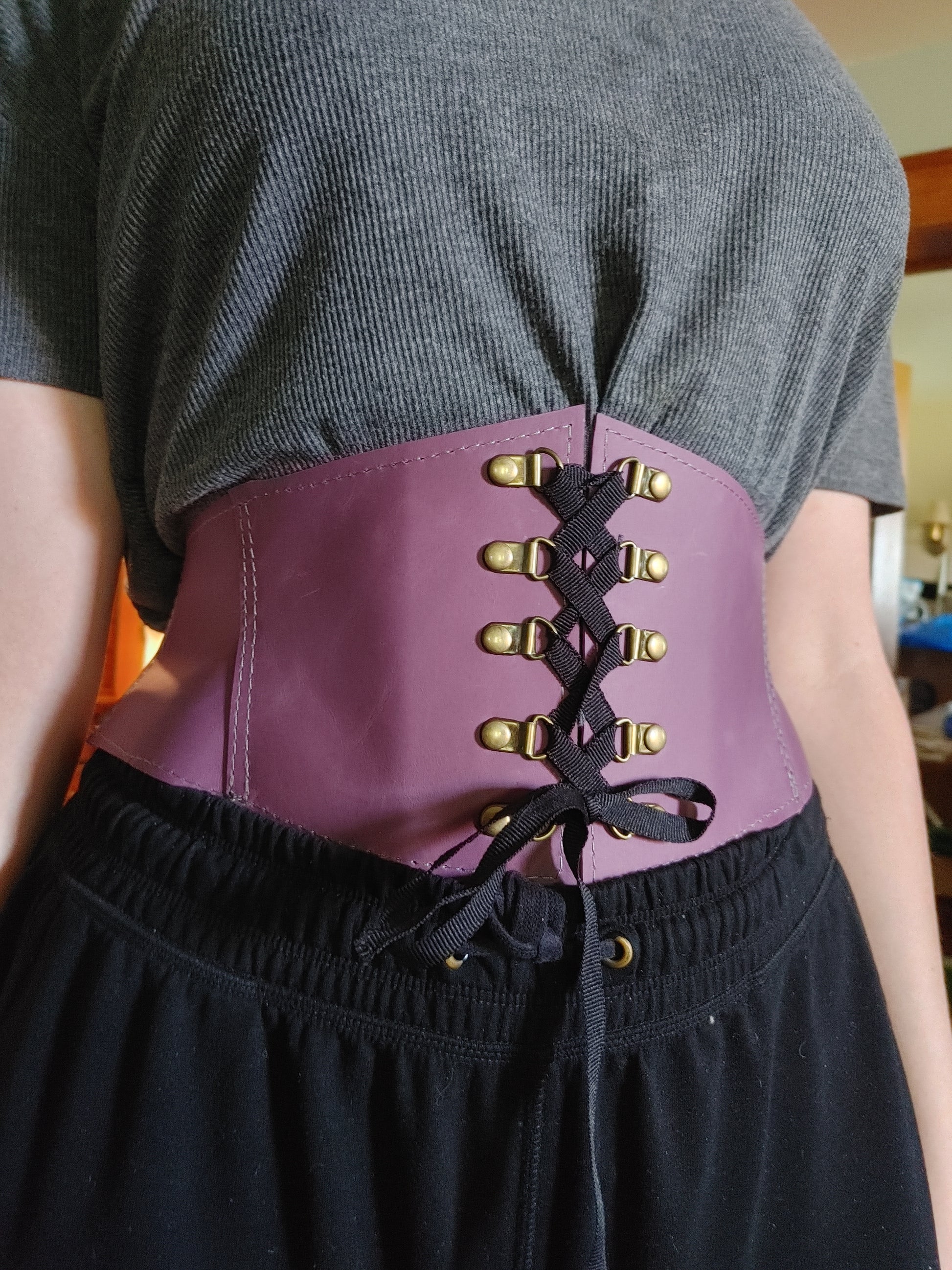 Curvy Leather Corset Belt
