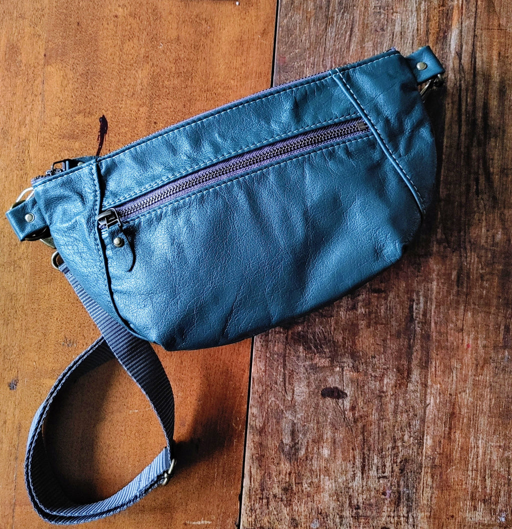 A Belt Bag / Hip Pack Large Capacity in Tan Leather