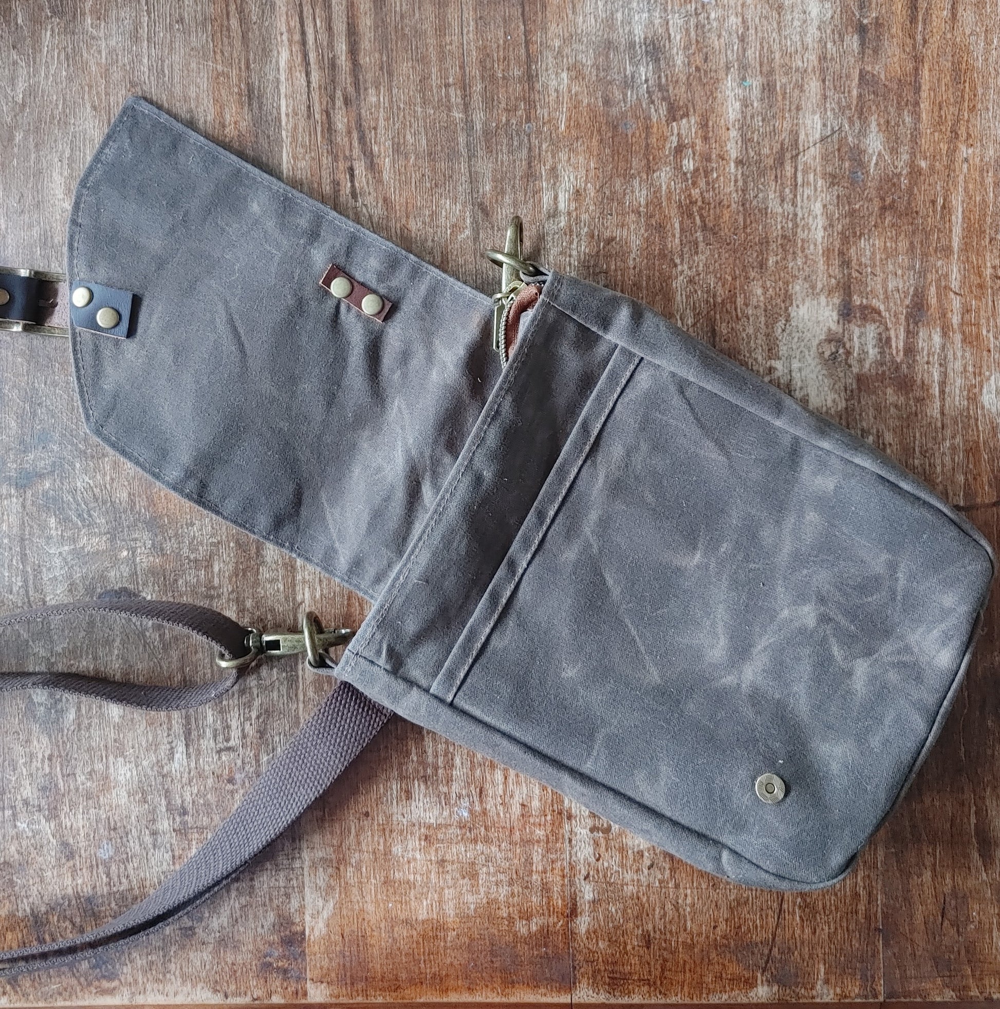 A Ranger Scout Satchel in Waxed Canvas