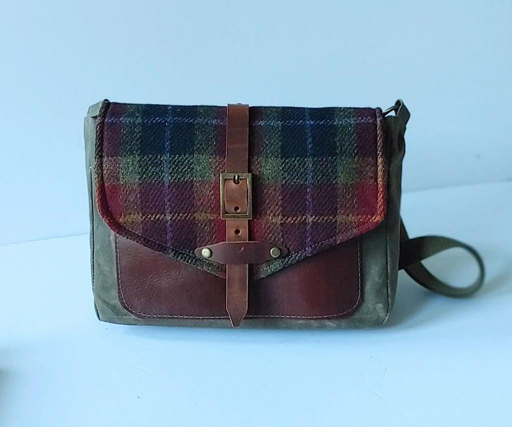 Avalon Satchel with Harris Tweed Flap