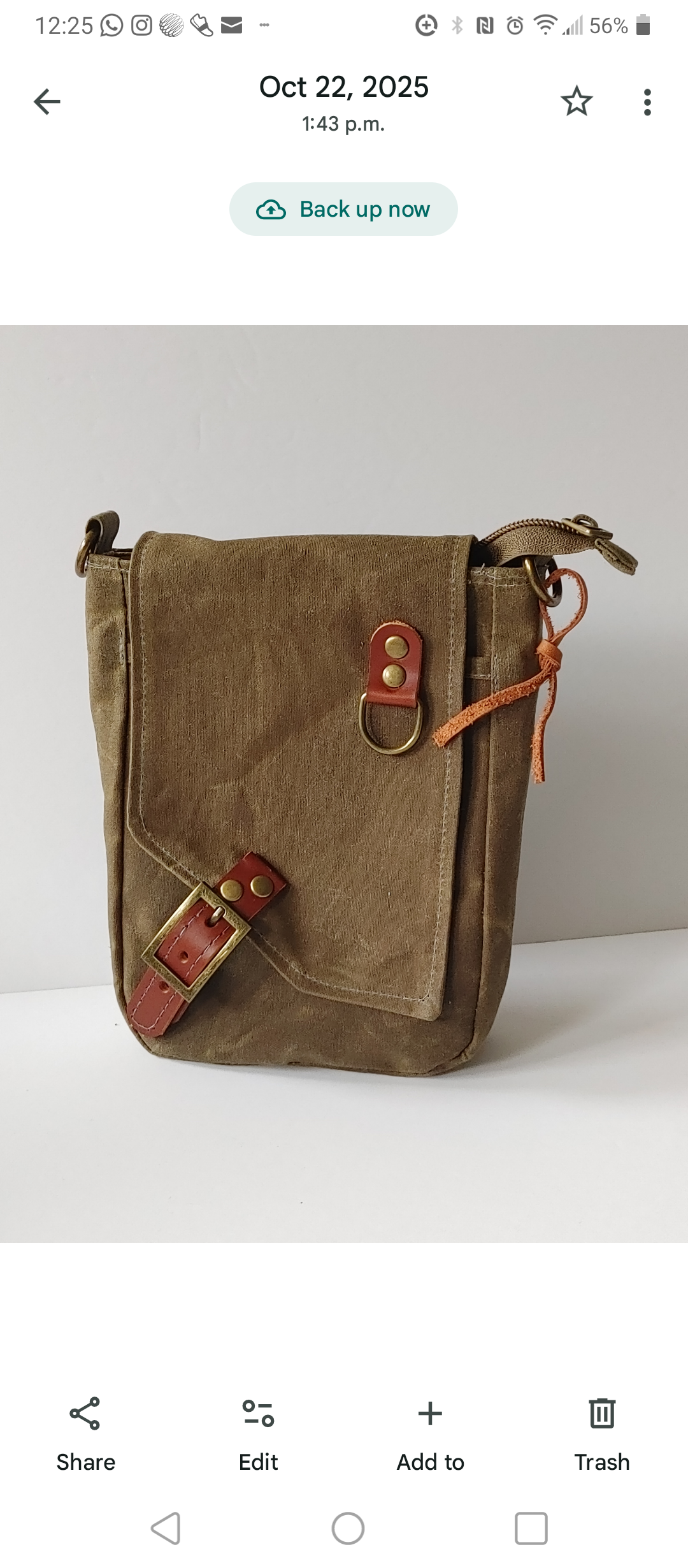 A Ranger Scout Satchel in Waxed Canvas and Harris Tweed
