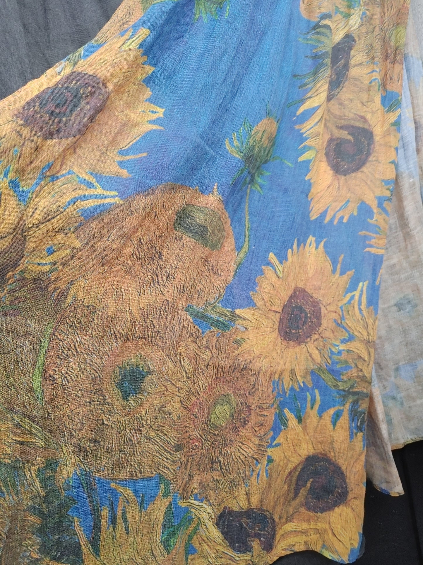 Luxe Linen Scarf: Sustainable Luxury-Van Gogh