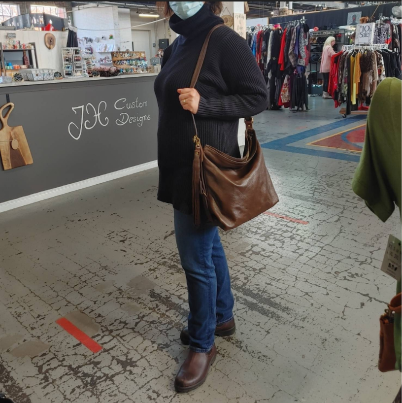 Slouchy Leather Convertible Backpack Tote Plumage Studio